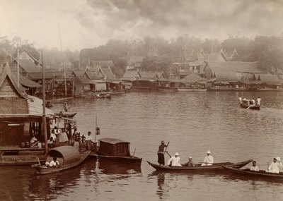 Rivière Chao Phraya, 1890 - Robert Lenz